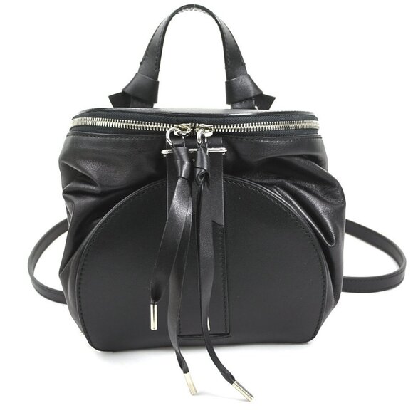 BALLY Black Leather Backpack - Picture 1 of 5